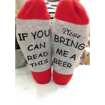 

If You can read this Bring Me a Beer A Wine Women Men Socks Birthday gifts