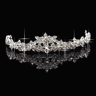 

Классический Sparkly Кристалл Rhinestone короны Tiara выпускного вечера венчания невесты головная повязка