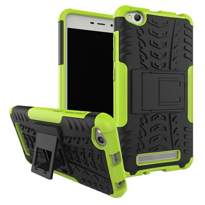 

Fivice Redmi 4A Case TPU anti-fall tire pattern back clip bracket phone case