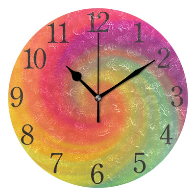 

Wall Clock Arabic Numerals Design Colorful Round Round