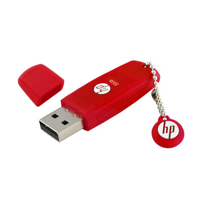 

HP 32GB USB20 U disk v188w red environmental protection rubber U disk