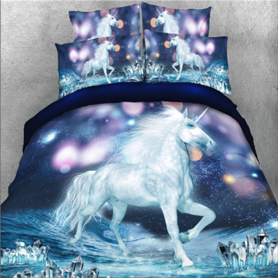 

3D Unicorn&Magical Bubbles Printed 4-Piece Bedding Sets
