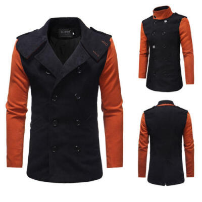 

Fashion Men Long Coat Lapel Jacket Outerwear Casual Formal Coats Clothes Winter