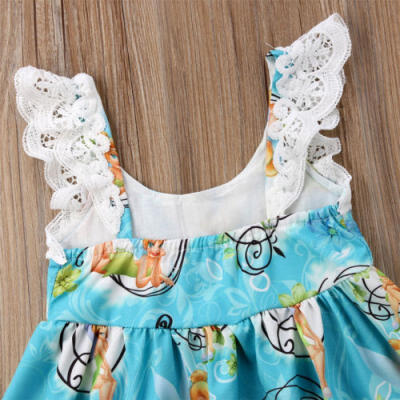 

Summer Kids Baby Girls Lace Cartoon Party Pageant Tutu Dress Sundress Clothes