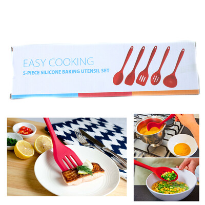 

5pcs/lot силиконовый Сливной Дренажный лопатой шпатель Жареные лопатой лопата Ложка Ложечка не прилипающий Кухня инструмент варка