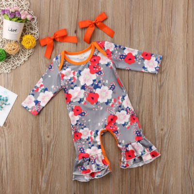 

Newborn Infant Baby Girl Romper Jumpsuit Bodysuit Playsuit Clothes Outfits 0-24M