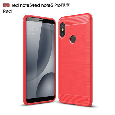 

Fivice Xiaomi Redmi note 5pro case Luxury brushed carbon fiber TPU soft shell