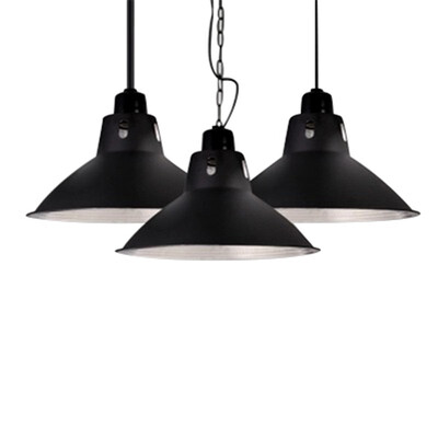 

Baycheer HL478956 Railroad Shade 1 Light Hanging Coffee Shop Fixture in Satin BlackMedium
