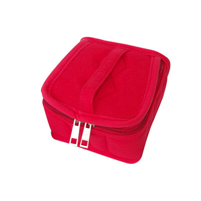 

Fashion Portable Travel Storage Bag Essential Oils Carrying Case Protecting Bag Zipper Closure 16 Bottles Design Velvet Bag