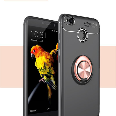 

Fivice Xiaomi Redmi 4X case TPU metal ring shell magnetic bracket soft shell