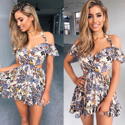 

Sexy Womens Off Shoulder Bandage Bodycon Evening Party Cocktail Club Mini Dress