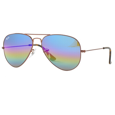 

Ray-Ban Ray-Ban Авиатор солнцезащитные очки для мужчин и женщин серии бронзовых кадров радуги синий флэш линзы очки солнцезащитные очки RB3025 9019C2 62мм