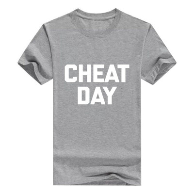 

Cheat Day Men T-Shirt Funny Saying Sarcastic Novelty Gym Workout
