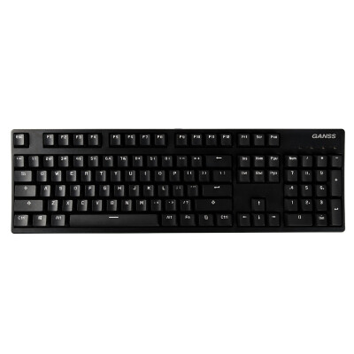 

GANSS GS104 cherry shaft without red game mechanical keyboard 104 black black axis PBT two-color version