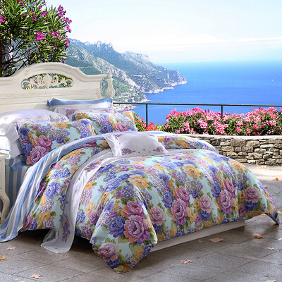 

MENGJIEJIAFANG print cotton bed set/bed kit (duvet cover/bedsheet/pillowcase)