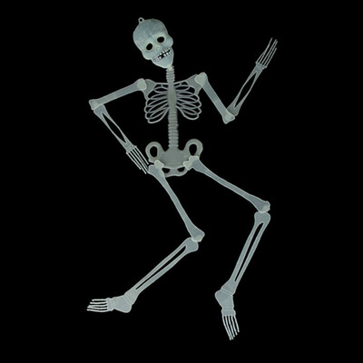 

MyMei 2016 New Hot Luminous Movable Skull Skeleton Halloween Props Party Bars Wall House Decoration Glow In The Dark Hanging Decor