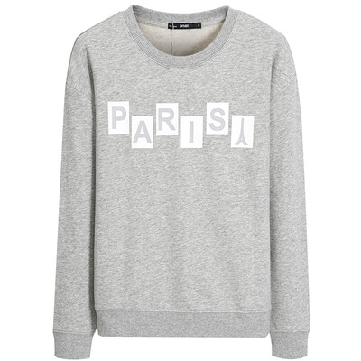 

Semir Women&39s Casual Round Collar Letter Print Long Sleeve T-Shirt Korean version 19316160242 Medium Flower Gray M