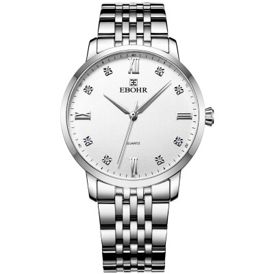 

EBOHR Watch Series Of Time Element Contracted Delicate White Surface Steel Band Quartz Lover Watch Male Watch 50290116