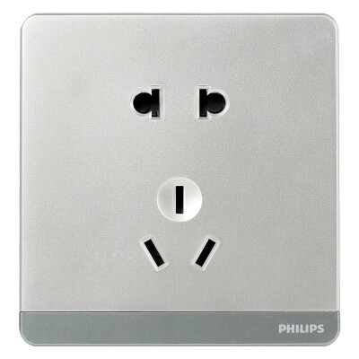 

Philips (PHILIPS) switch socket escape series 16A three hole socket with switch texture silver