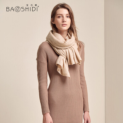 

Gemstone butterfly high-grade cashmere scarf ladies winter warm woven cashmere shawl scarf female winter dual-use premium gift set craft temperature light coffee color