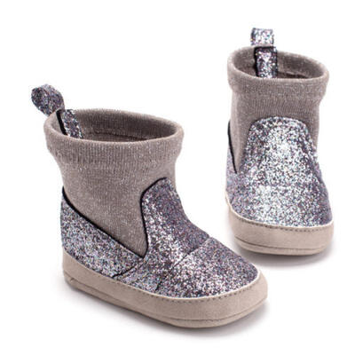 

AU Stock Fashion Warm First Walkers Baby Girl PU Shoes Soft Soled Winter Boots