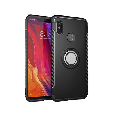 

Fivice Xiaomi Mi 8 case PC metal ring shell magnetic car bracket TPU phone case