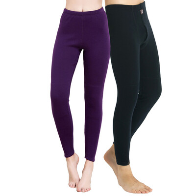 

Little nurse thermal underwear men&women thickening plus velvet one piece high waist long pants warm pants ZTK002 thickening knee pads female - Roland purple S 16090