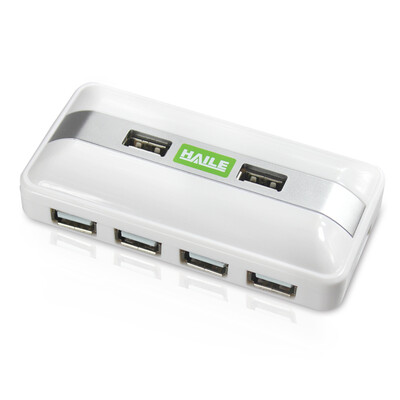 

HAILE HELLE HU-05 Mini square 7 USB2.0 desktop computer expansion HUB hub Apple and other ordinary notebook general divider 80cm white