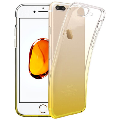 

ESCASE Apple iPhone 7plus mobile phone shell drop Apple phone shell silicone soft shell transparent gradient protective sleeve 55 inch soil Hao gold