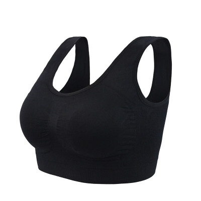 

MD Women&39s Sports Bra Yoga Running No Steel Circle Health Sports U Collar Underwear Black