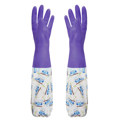 

Accor dishwasher gloves plus velvet lengthened warm home trousers rubber leather gloves