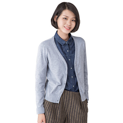 

INMAN long - sleeved cardigan sweater sweater banana yellow XL 1863132603