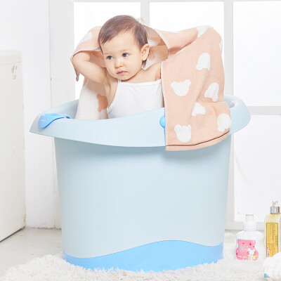 

[Jingdong supermarket] Tile baby newborn bath towel cover blanket children baby big towel water spring and summer trolley towel was milk candy bear DL578K