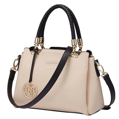 

Old man head LAORENTOU handbags new fashion ladies models Europe&the United States shoulder Messenger bag leather women Europe&the United States handbag female 958J131L1D rice white