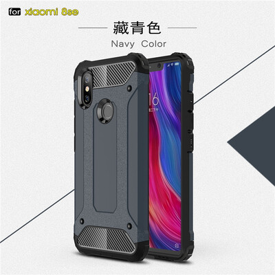 

Fivice Xiaomi MI 8se case Luxury Silicone Diamond Armor PC Hard Shell Phone Case