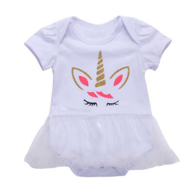 

Infant Toddler Baby Girl Unicorn Casual Romper Jumpsuit Dress Top Outfit Clothes
