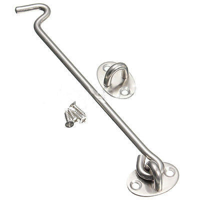 

Stainless Steel Cabin Hook 3" 4" 6" 8" Eye Shed Gate Door Latch Catch Holder