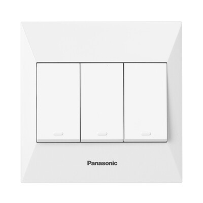 

Panasonic Panasonic 86-type switch socket three open single control switch Jane still series WMW505 elegant white