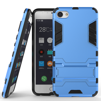 

Синий Slim Robot Armor Kickstand Ударопрочный жесткий корпус из прочной резины для MEIZU U10