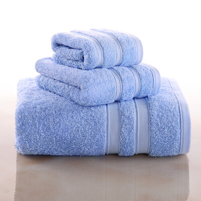 

Montagut Pakistani cotton 1 towel 1 towel 1 square towel 3 piece cotton thick thick water durable durable B blue bath towel 492g face towel 130g square towel 60g