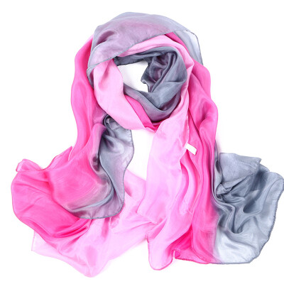 

【Jingdong Supermarket】 Meng Si Ke (MSEK) Women's scarves silk silk gradually changing color series foreign spinning scarves scarves shawls WSJ141689 158 powder