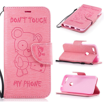 

Pink Bear Style Embossing Classic Flip Cover with Stand Function and Credit Card Slot for Google Pixel