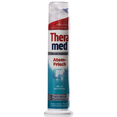 

Henkel Shihua Kou Theramed fresh breath pressure toothpaste 100ml green imported from Europe