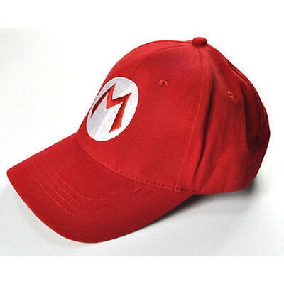 

Super Mario Bros Adult Kids Costume Hat Anime Cosplay Red Mario Cap