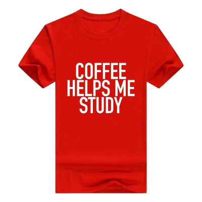 

Coffee Helps Me Study - Funny Student Men Cotton T-Shirt