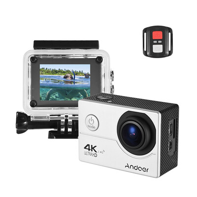 

Andoer AN200 4K WiFi Action Sports Camera 16MP 1080P Full HD 4X Zoom 2" LCD 170° Wide Angle Waterproof 30m with Remote Control Sup