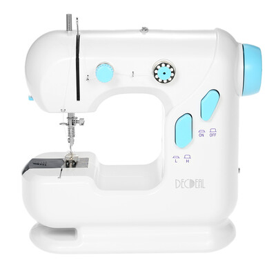 

Decdeal Multifunctional Electric Household Sewing Machine with Double Thread Double Speed LED Light Foot Pedal AC100-240V