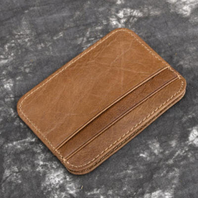 

Mens Luxury Soft Quality Leather Wallet Credit Card Holder Purse Brown ID Window