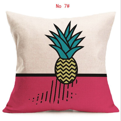 

Cushion cover complete picture of pineapple linen pillow cover geometry square decorative pillows