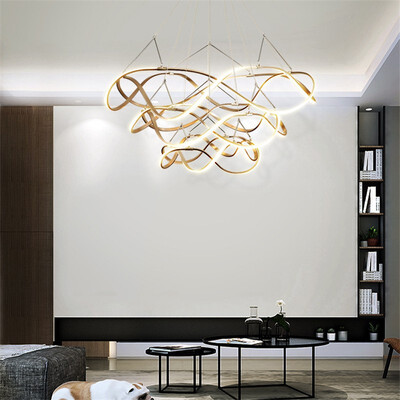 

Baycheer HL487569 Chrome Curved LED White Tiered Aluminum 152W Chandelier in Acrylicy